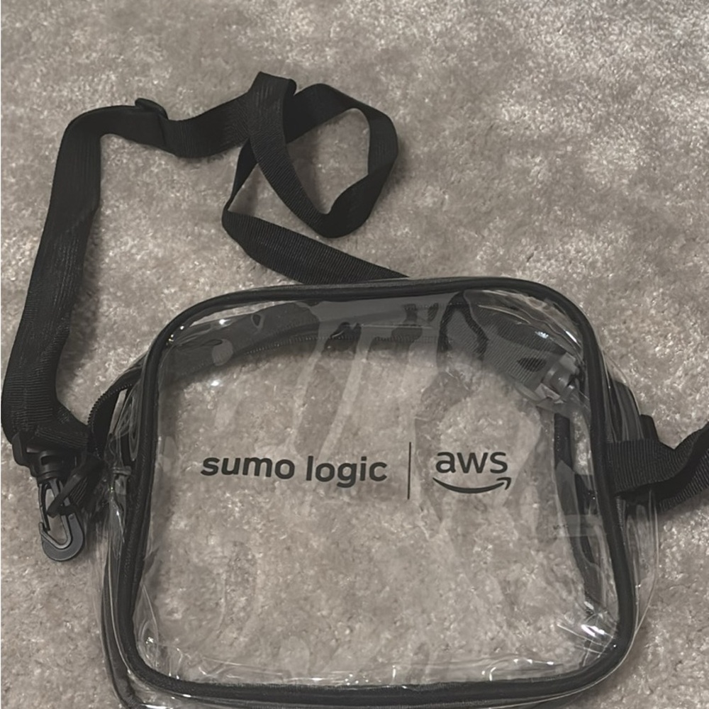 Clear Crossbody Bag with Black Strap